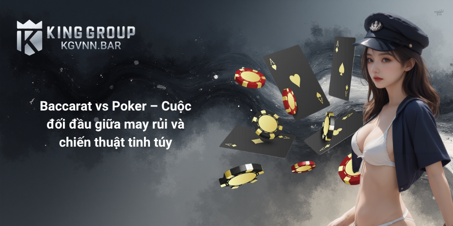 Baccarat vs Poker – Cuộc đối đầu giữa may rủi và chiến thuật tinh túy