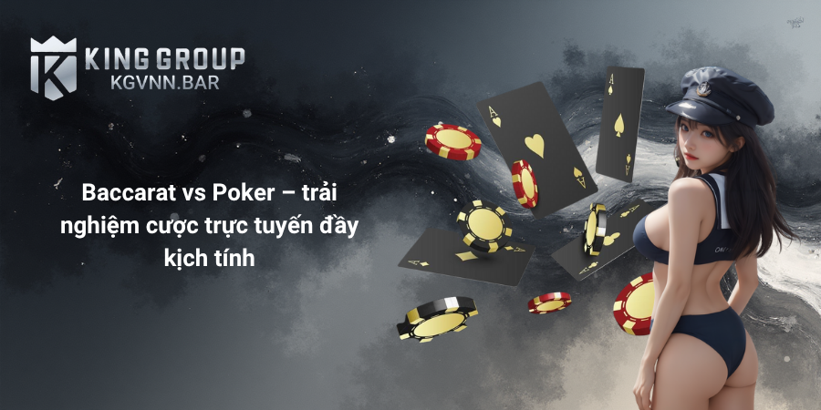 Baccarat vs Poker – trải nghiệm cược trực tuyến đầy kịch tính